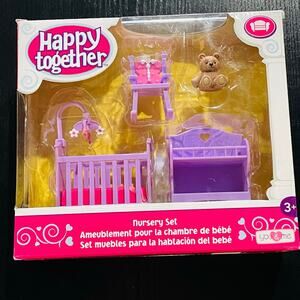 Toys R Us Happy Together Dollhouse Furniture- Nursery Set- NEW
